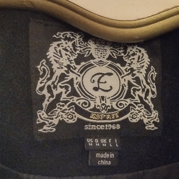 Esprit Collection Long Coat trench pea wool blend Size M - Picture 6 of 7